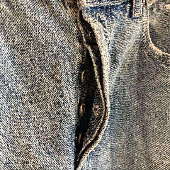 PACSUN PLAYBOY Sz 28 High Rise Distressed Wide Leg Appliqué Light Wash Jeans NEW - Picture 15 of 15